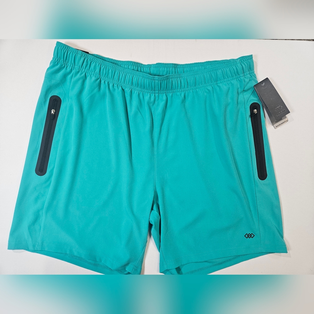 Legend Athletic‎ Shorts Mens XL Adjustable Waist Teal Lightweight Activewear NEW